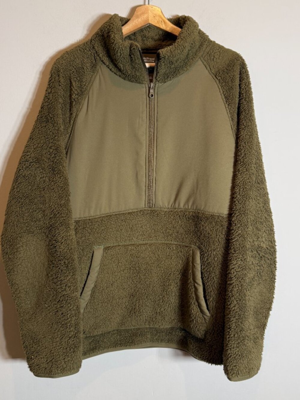 Girlfriend Collective Everyone Half-Zip Fleece Jacket Women's 6 Large Brown NWOT - Picture 5 of 11